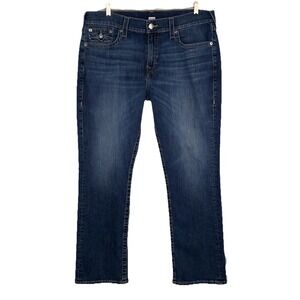 True Religion Jeans Men's 38x32 Ricky Straight Leg Blue Denim Rare Label New
